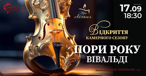 Вечір при свічках: у філармонії Дніпра відкриють сезон музикою Вівальді